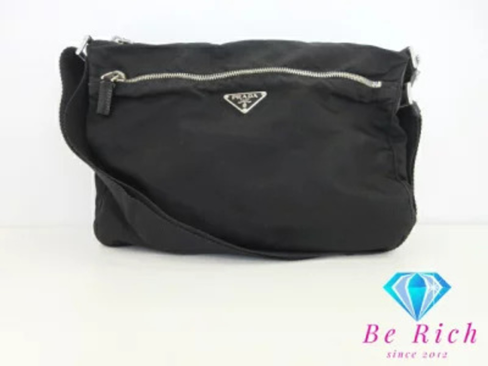 Prada Tessuto Crossbody Messenger Bag black